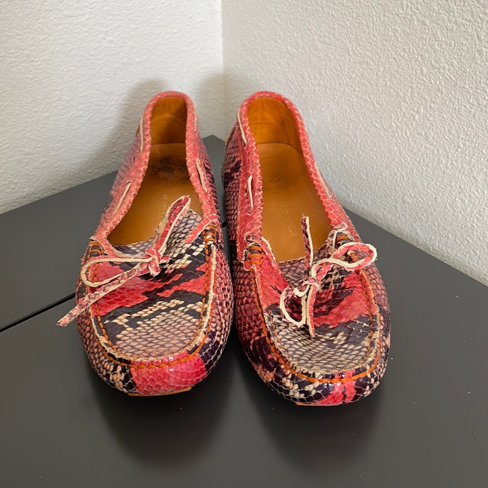 SOLD: Vince Camuto Italian Snakeskin Flats, Sz 8